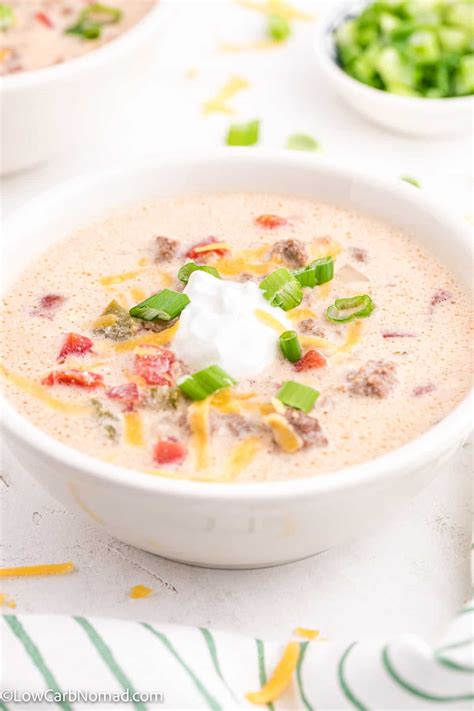 Keto Cheeseburger Soup Recipe Low Carb Nomad