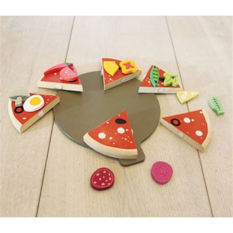 Drewniana Pizza Z Dodatkami Na Rzepy Tender Leaf Toys