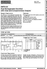 DM74123N Datasheet Dual Retriggerable One Shot With Clear And