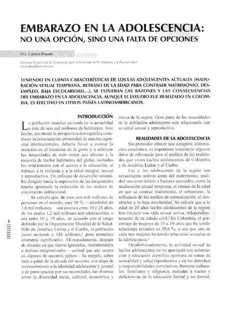 Pdf Embarazo En La Adolescencia Dokumen Tips