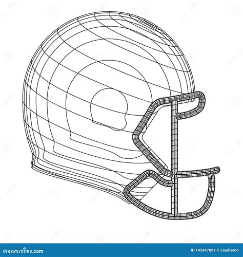 Casco del f tbol americano ilustración del vector Ilustración de