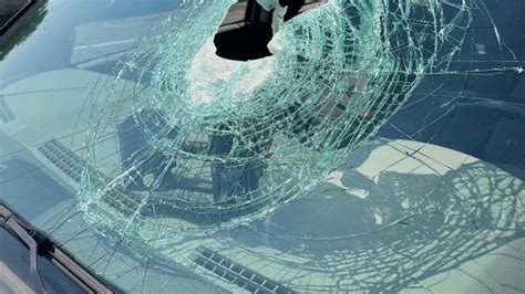 25 Lb Piece Of Metal Crashes Through Windshield Seriously Injuring