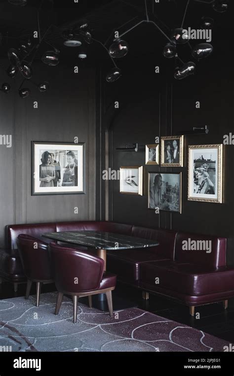 Interior Of A Restaurant With Red Corner Couch Seatings Stock Photo Alamy