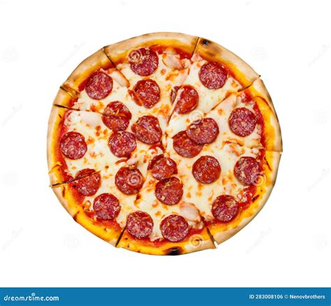 Pizza De Pepperoni Isolada Em Fundo Branco Foto De Stock Imagem De