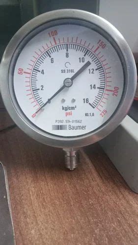 Inch Mm Baumer Pressure Gauge To Bar To Psi At Rs