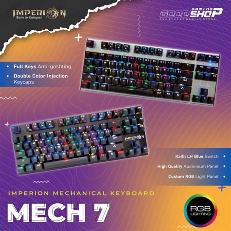 Jual Imperion Mech Kg M R Mechanical Rgb Gaming Keyboard Shopee