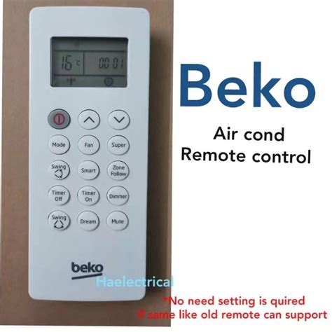 ORIGINAL BEKO Air Cond Remote Control With Smart Button TV Home