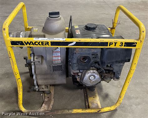 Wacker Pt3 Pump In Carl Junction Ks Item Ii9399 Sold Purple Wave