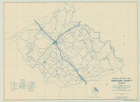 Burleson County Texas Historical Map 1936 – Texas Map Store