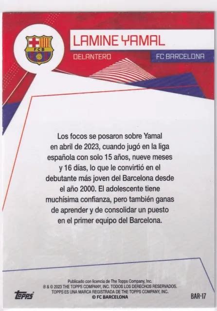 Topps Fc Barcelona Fan Set F Tbol Bar Lamine Yamal Aqua Rookie