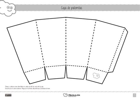 Te Ofrecemos Una Plantilla Para Crear Tu Propia Caja De Palomitas De