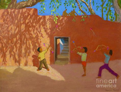 Playing Bows And Arrows India Painting By Andrew Macara Fine Art America