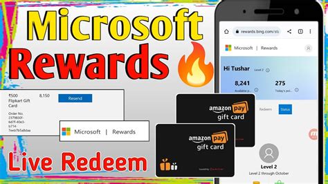 Good News Microsoft Rewards Redeem 500rs Amazon T Card Microsoft Rewards New Redeem