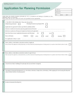 Fillable Online Stirling Gov Planning Application Stirling Council