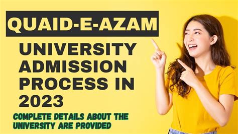 Quaid E Azam University Admission Process In 2023 Complete Details