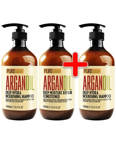 Pure Nature Moroccan Argan Oil Shampoo And Conditioner Set Beauty And Personal Care