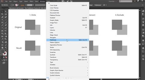 Illustrator In Seconds How To Use The Pathfinder Tool