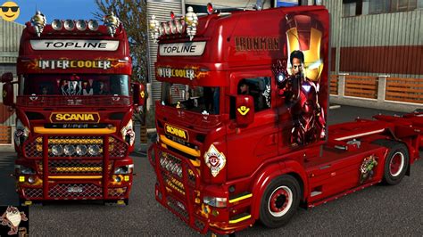 Dutch Trucker Mario Ets2 Iron Man Scania Rjl V8 Open Pipe Sound Milano