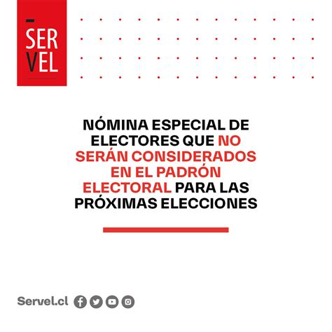 Servicio Electoral on Twitter Esta nómina contiene sólo a los