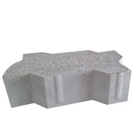 Grey Zig Zag Concrete Paver Block Dimensions X Mm Thickness