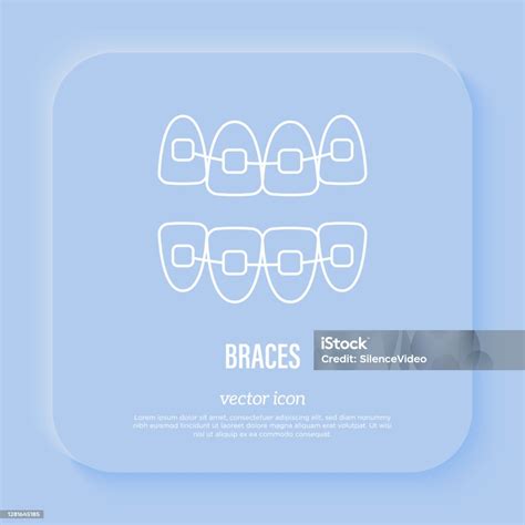 Vetores De Ortodontia Aparelho Correção Dos Dentes Odontologia Ícone De