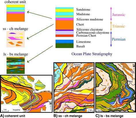 Three Types Of Tectonic Features Derived From Accreted OPS In The