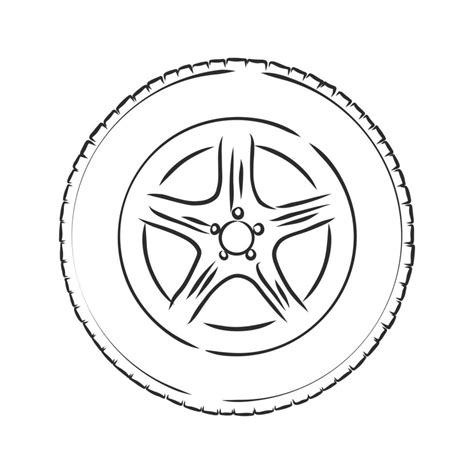 car wheel vector sketch 8917512 Vector Art at Vecteezy