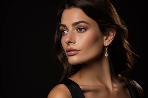 Premium AI Image Illustration Of The Sides Of A Beautiful Brunette Models Factory