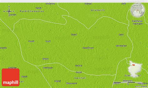 Physical 3D Map of Muzaffarpur