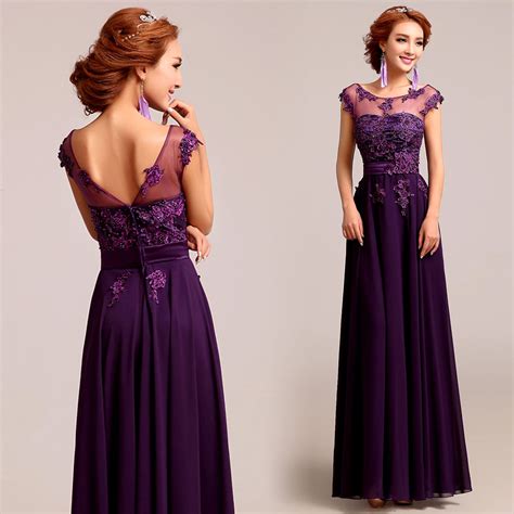 Hermoso Vestido Color Purpura Deep Purple Bridesmaid Dresses Dark