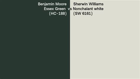 Benjamin Moore Essex Green Hc Vs Sherwin Williams Nonchalant