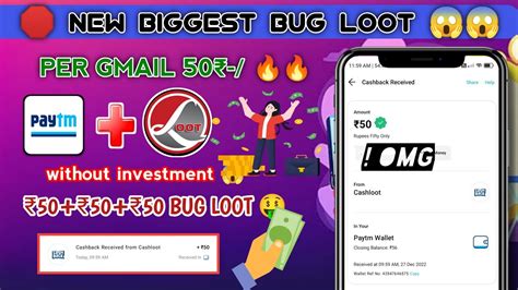 🔥 Bug Loot ₹50₹50 Unlimited Loot Profit New Earning App Today No