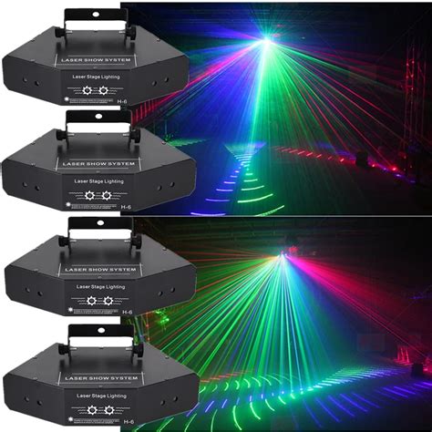 Pcs Rgb Six Eye Laser Light Disco Light R Mw G Mw B Mw