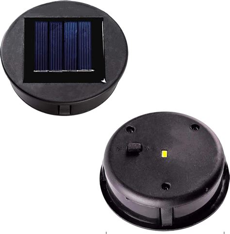 Kzobyd 2 Pack Solar Lights Replacement Top Led Solar Panel Lantern Lid Lights Bulb