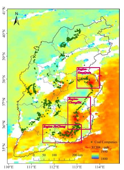 Tropomi Xch And The Location Of Coal Mines In Shanxi Province Dot