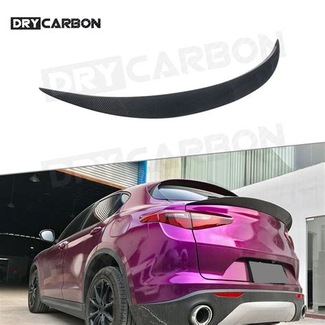 Fibra De Carbono Traseiro Tronco Spoiler Asas Para Alfa Romeo Stelvio