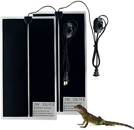 Amazon FIPASEN Reptile Heating Mat 2PCS Reptile Heating Pad With