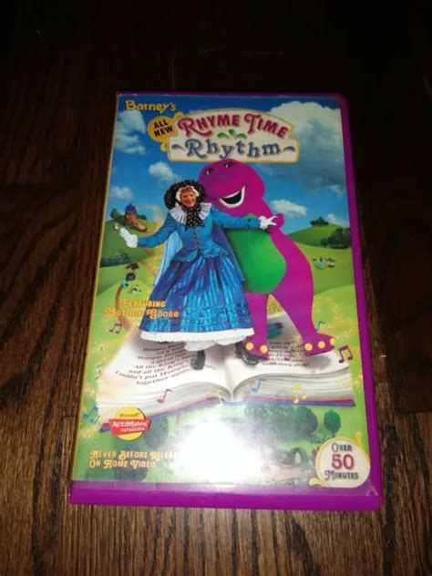 Barneys Rhyme Time Rhythm Vhs Pink Clamshell Case Barney Home Video