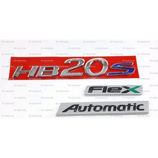 Kit Emblemas Hb20s Flex Automatic Hyundai Shopee Brasil