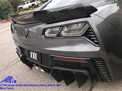 C7 Carbon Z06 Exhaust Diffuser Side Vents - Installed - apsisusa : apsisusa