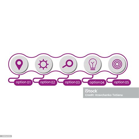 Template Desain Infografis 5 Langkah Konsep Bisnis Estetika Struktur