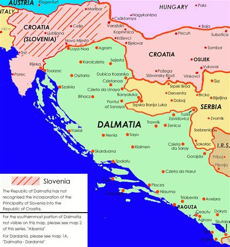 Dalmatia Croatia Map