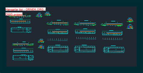 Hangarlar Tipi Dwg Projesi Autocad Projeler