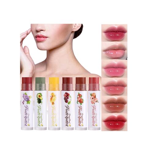 Bálsamo labial con sabor a frutas esmalte labial hidratante que cambia