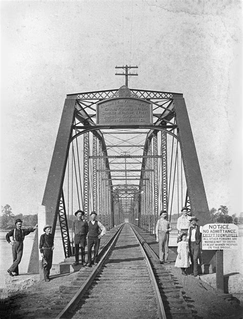 Antique Photo Of The First Frisco Bridge Across The Arkansas River