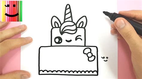 Comment Dessiner Un Gateau Licorne Kawaii Tuto Dessin Youtube