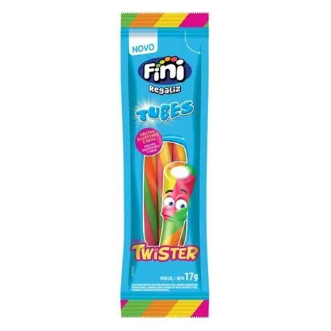 Bala De Gelatina Fini Tubes Twister 12x17g J A Doces Distribuidora