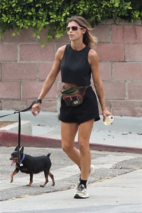 Elisabetta Canalis Shows Off Her Athletic Physique While Out For A Walk