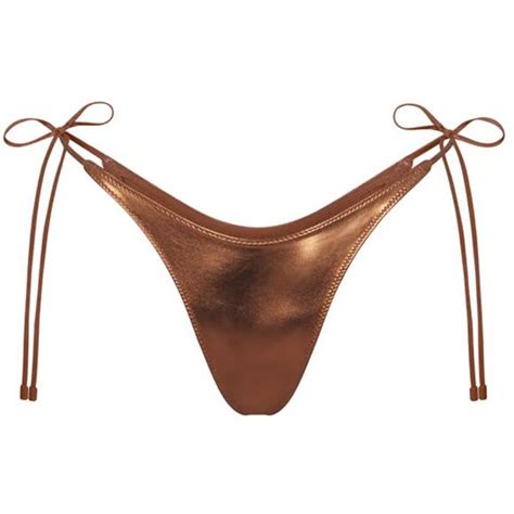 Skims Swim Skims Metallic Swim Skimpy Tie Bikini Bottom Penny Nwt Size Xl Poshmark