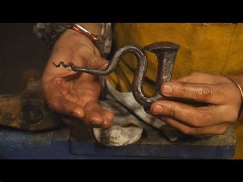 Blacksmithing A Railroad Spike Corkscrew YouTube